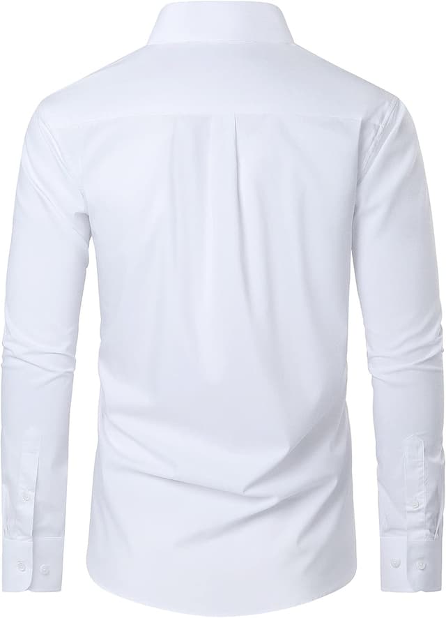 Detalle de DEMEANOR Herren Business-Hemd Langarm (Regular Fit) aus Baumwolle – bügelfrei