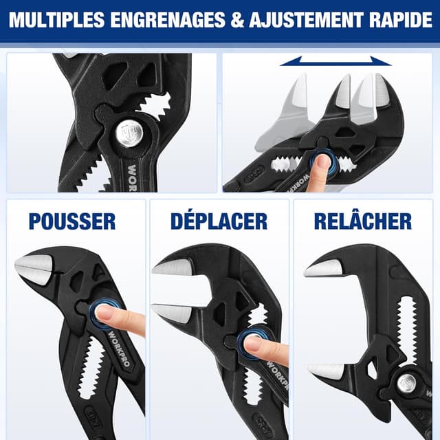 Thumbnail 2 de WORKPRO Clés à pince 180/255 mm