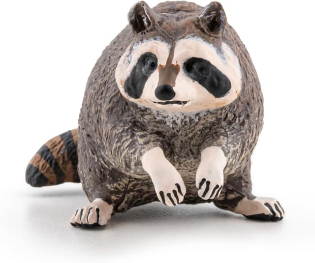 Detalle 2 de Papo Waschbär-Figur ab 3 Jahren+ – pädagogisches Wildtier-Spielzeug (Grau)