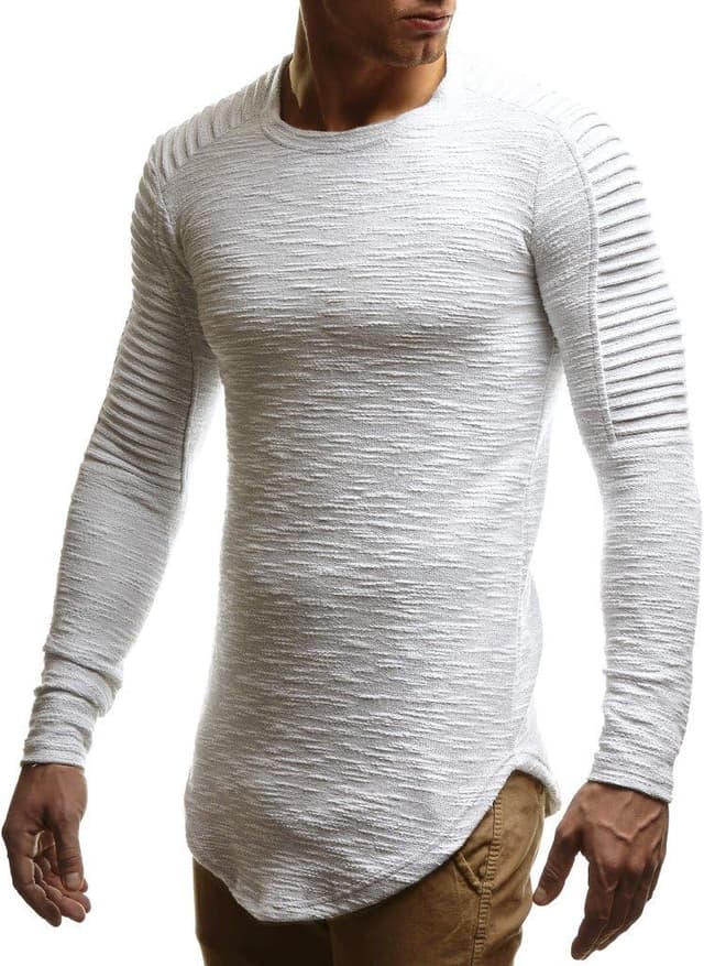 Detalle de Leif Nelson Maglione da Uomo girocollo in felpa LN-6326