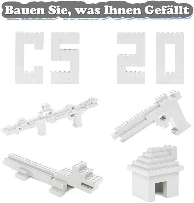 Detalle de Etarnfly Bausteine 100 Teile 2x4 Classic – kompatible weiße Grundsteine für kreatives Bauen