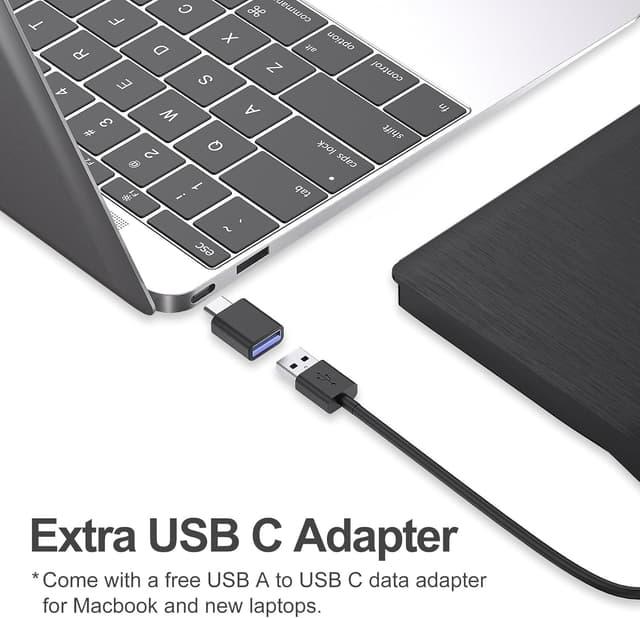 Thumbnail 4 de ORIGBELIE Lector CD DVD Externo USB 3.0 📀