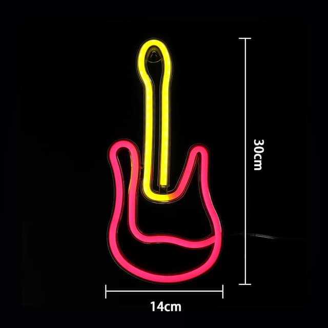 Detalle 2 de Gitarren-Neonlicht LED Neonschilder 3 AA