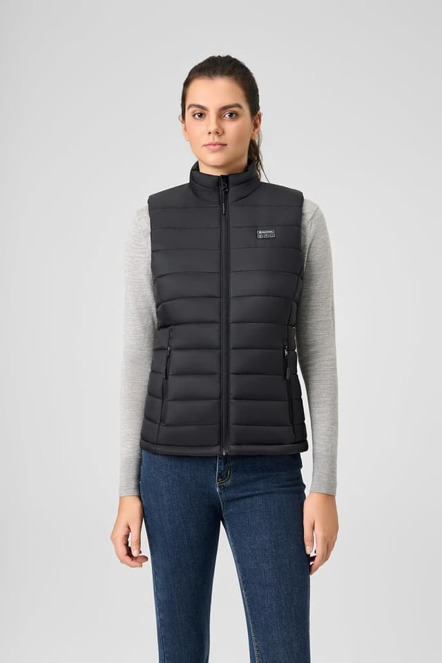 Detalle 2 de Hecusma Heizweste Damen mit 16000 mAh Powerbank für Skifahren