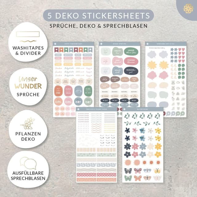 Thumbnail 4 de LEBENSKOMPASS Baby Sticker Set über 500 Sticker