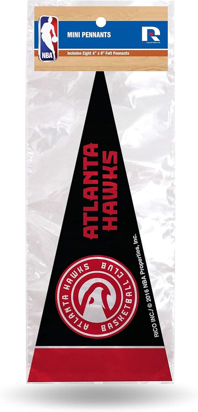 Thumbnail 6 de Rico Industries NBA Mini Pennant Set (8 Felt Team Pennants, 4" x 9")