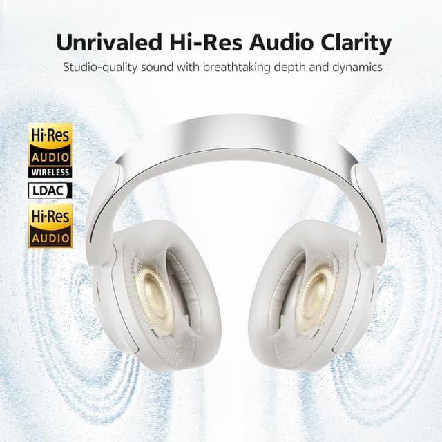 Detalle 2 de QCY H3S Cuffie Bluetooth over-ear con ANC adattiva fino a -56 dB e fino a 102 ore di autonomia