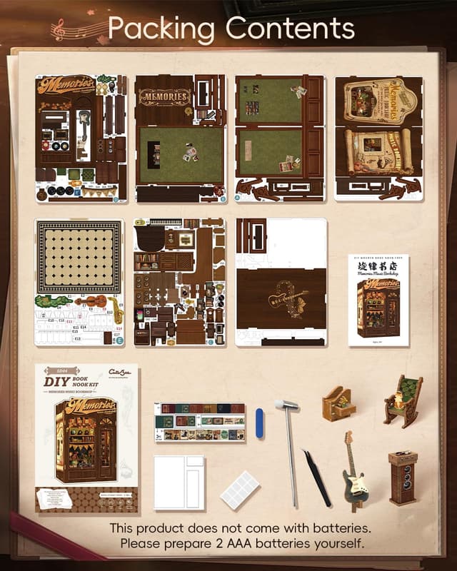 Thumbnail 4 de CUTEBEE Book Nook Kit puzzle 3D lumineux