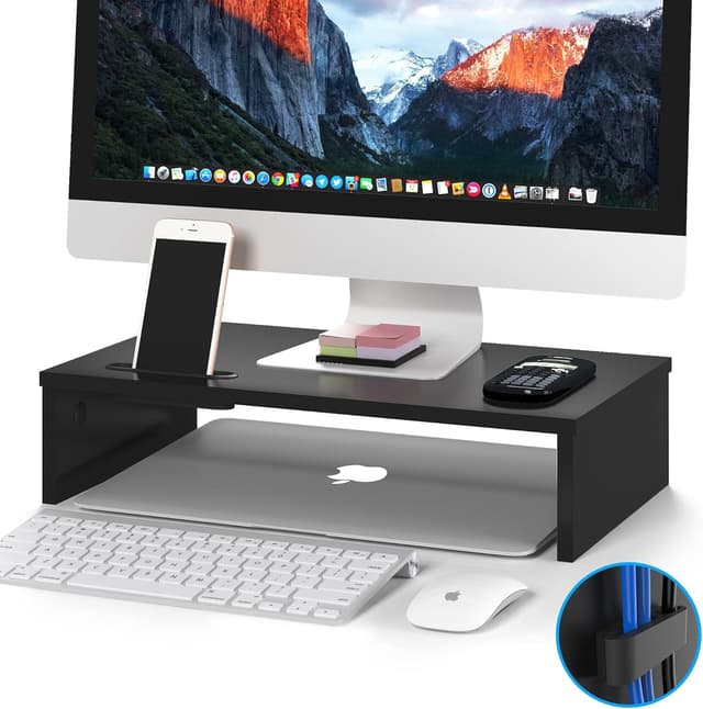 Thumbnail 1 de BONTEC Wood Monitor Stand Riser 420mm