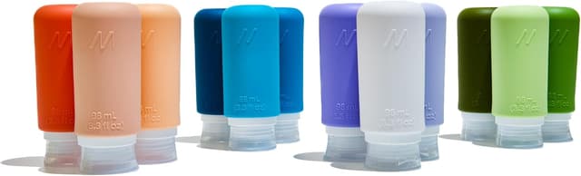 Thumbnail 6 de Muitomas set flaconi da viaggio in silicone con custodia trasparente (3 bottiglie) da 98 ml, colore lilla