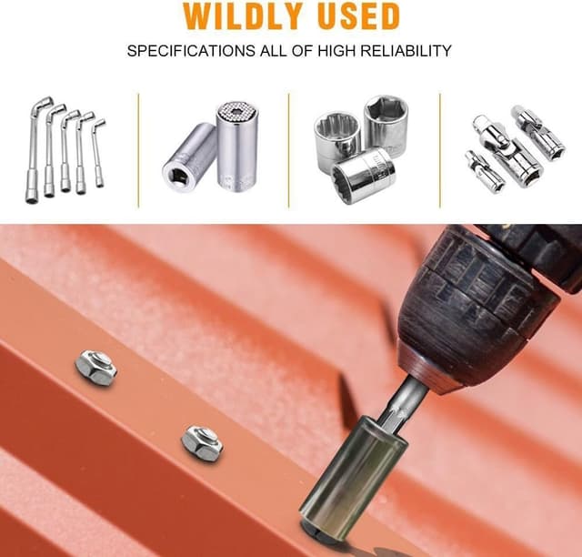 Thumbnail 3 de 8‑teilig Stecknussadapter 1/4‑1/2 Zoll 🛠