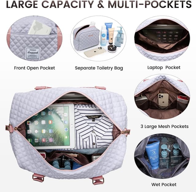 Detalle de LOVEVOOK Reisetasche Damen Groß Weekender