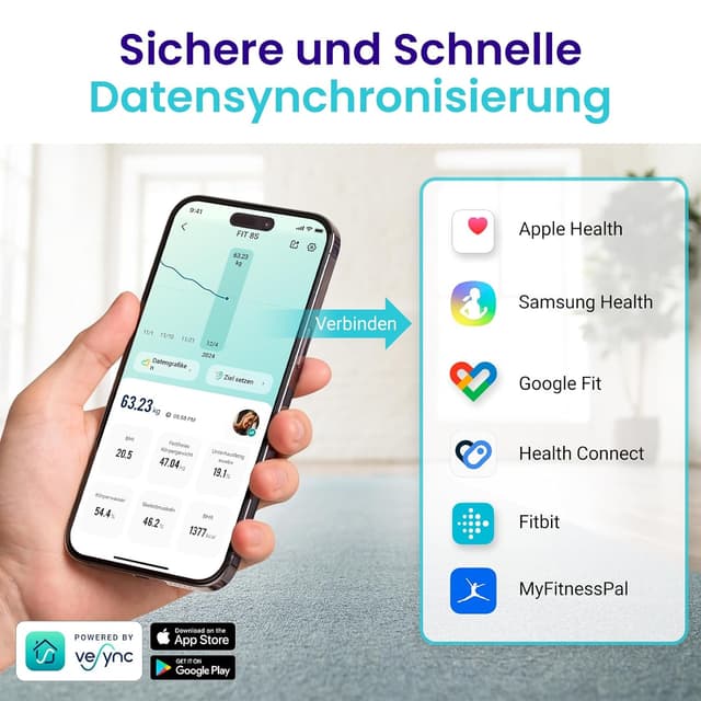 Thumbnail 4 de Etekcity Personenwaage 180 kg — Körperfettwaage