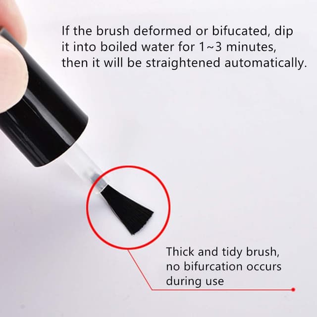 Detalle de BENECREAT 24-pack 5ml empty nail polish bottles with brushes and funnel hoppers