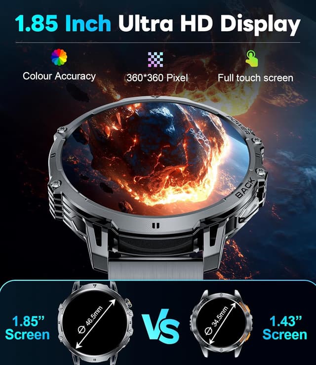 Detalle 2 de LIGE Smart Watch 1.85" HD display