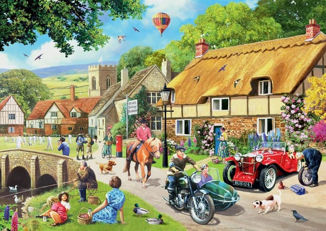 Detalle 2 de Ravensburger Summer Village 500 Piece Large Format Jigsaw Puzzle (Age 10+, 49 x 36 cm)