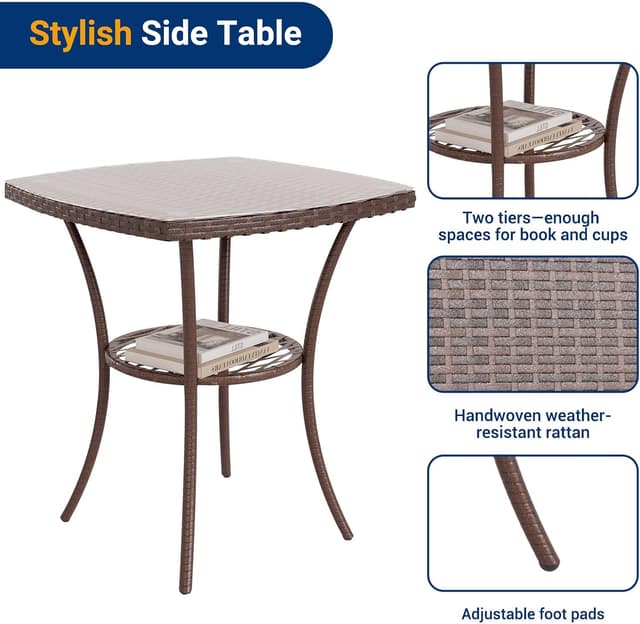 Detalle 2 de UDPATIO Lounge Set 3-teilig für 2 Personen