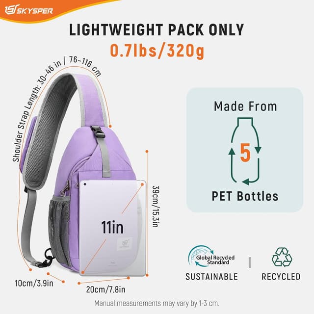 Thumbnail 4 de SKYSPER Bolso bandolera pecho 39x20x10 cm