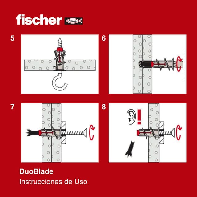 Detalle de fischer DuoBlade tacos autoperforantes 20 uds