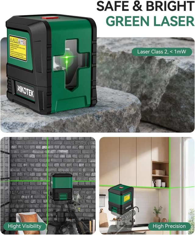 Thumbnail 6 de Nikotek Green Laser Level self-levelling with tripod 📐