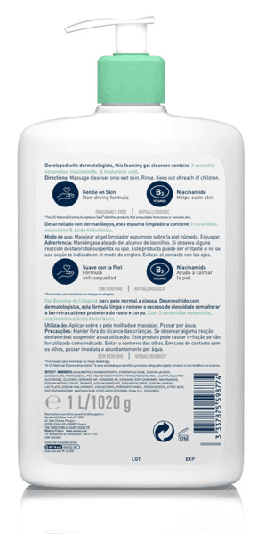 Detalle 2 de CeraVe Gel Limpiador Espumoso 2 L