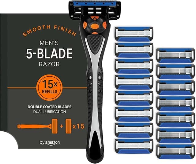 Imagen de By Amazon Maquinilla de Afeitar Hombre 5H, 15 Recambios ✂️ en OfertitasTOP