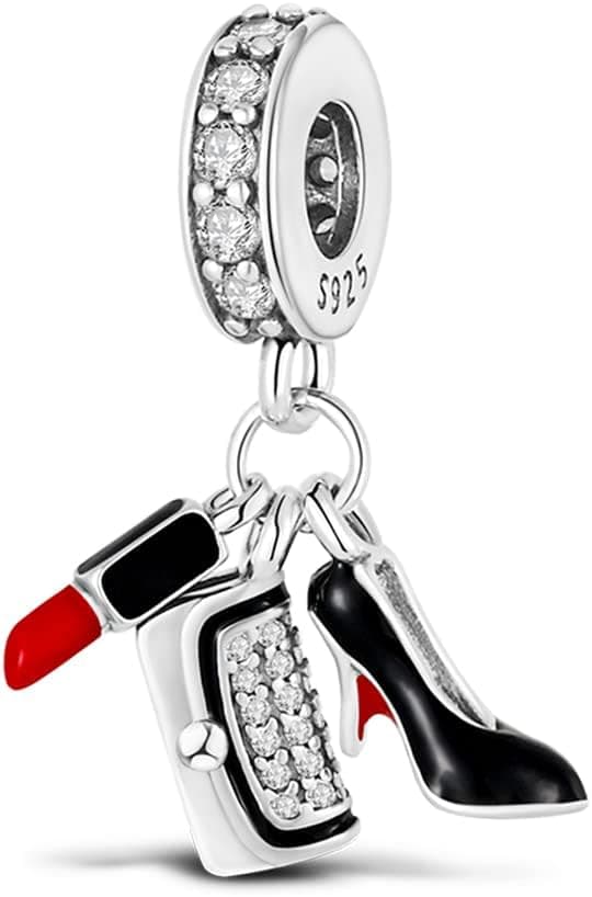 Detalle de FLUFLO Charm Anhänger Damen aus 925 Sterling Silber (Zirkonia) – passend für europäische Armband- und Halsketten-Charm-Systeme