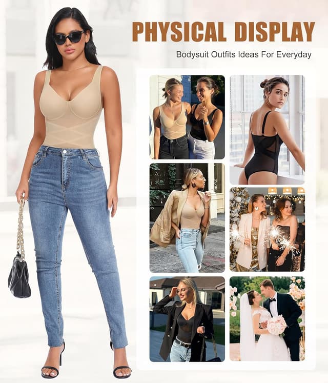 Thumbnail 6 de Niwicee Body contenitivo modellante da donna con pancia piatta e perizoma regolabile