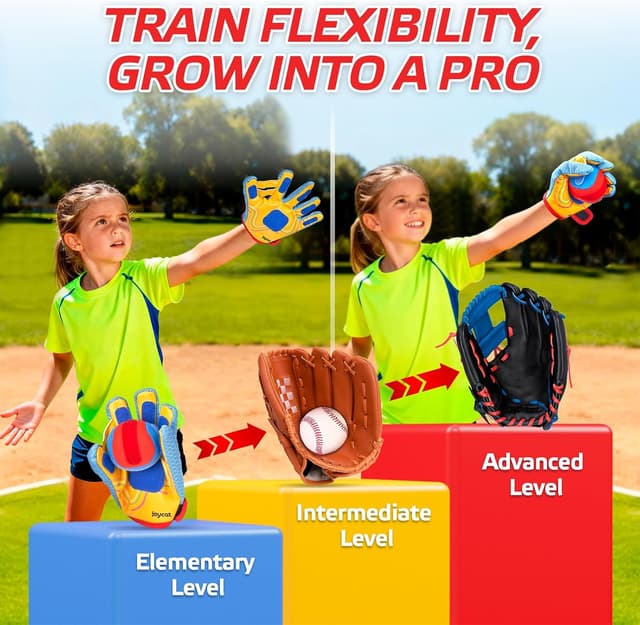 Detalle 2 de JoyCat Toss and Catch Ball Game with 2 Gloves and 2 Paddles (Outdoor Family Catch Toy for Kids & Adults)