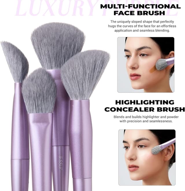 Thumbnail 3 de Jessup Set de Brochas 5 piezas Morado T514