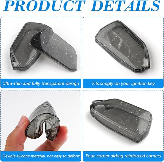 Detalle de UBERMing 2 Pack Transparent Car Key Case (TPU) for VW Golf 8 & ID Models