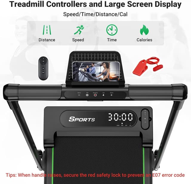 Detalle 2 de THERUN folding treadmill 2.5HP walking pad