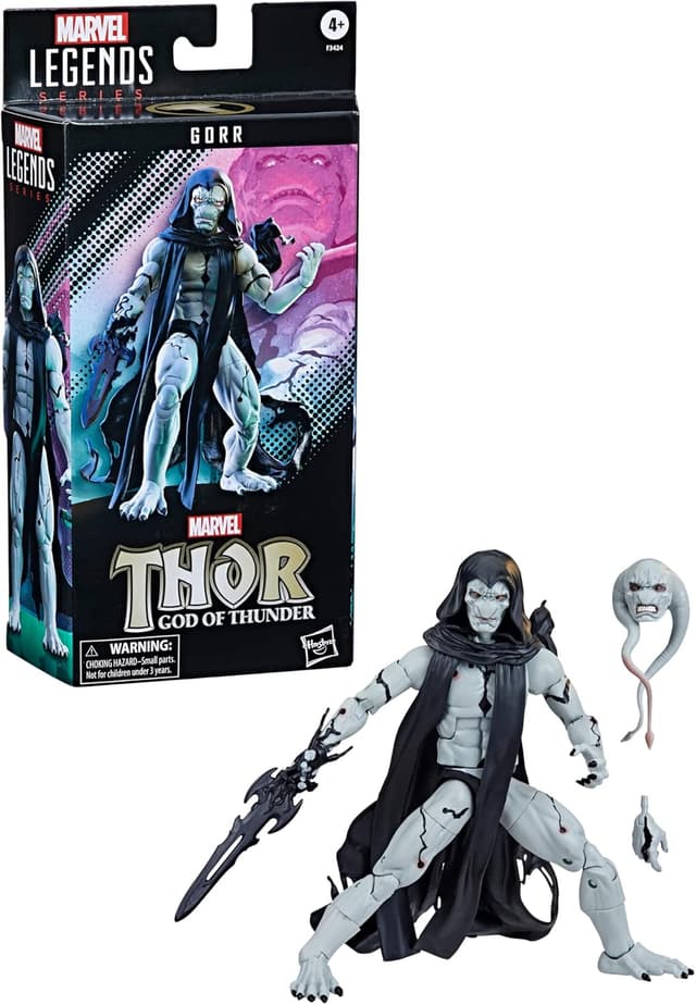 Detalle de Hasbro Marvel Legends Thor Comics: Gorr Action-Figur (15 cm) mit 2 Accessoires – zum Sammeln