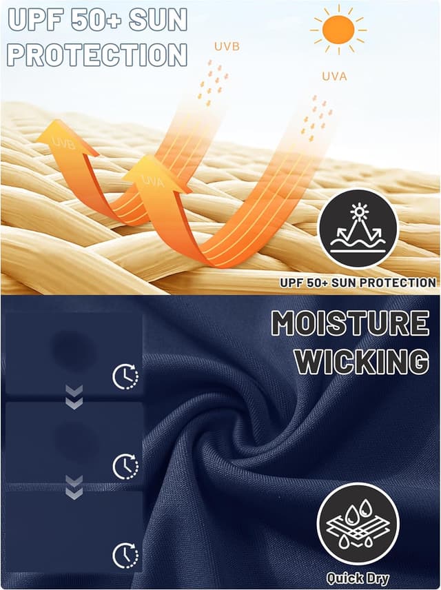 Thumbnail 3 de TACVASEN Camiseta Manga Larga UV UPF 50+ Turquesa S