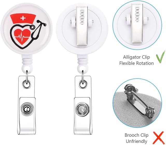 Detalle de Vicloon Llavero Retráctil Enfermera 8 piezas