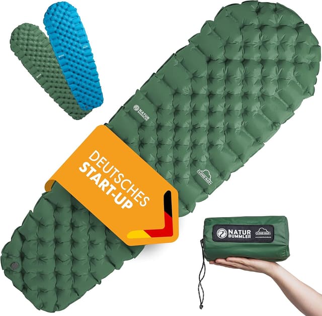 Thumbnail 6 de NATURBUMMLER® Isomatte Ultraleicht 590 g für Camping & Trekking (195 x 56 cm) – aufblasbar, faltbar und wetterfest