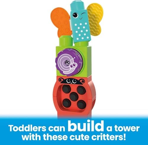 Detalle 2 de Mattel HKN44 Mega Bloks Tren Oruga 30 bloques sensoriales 🚂