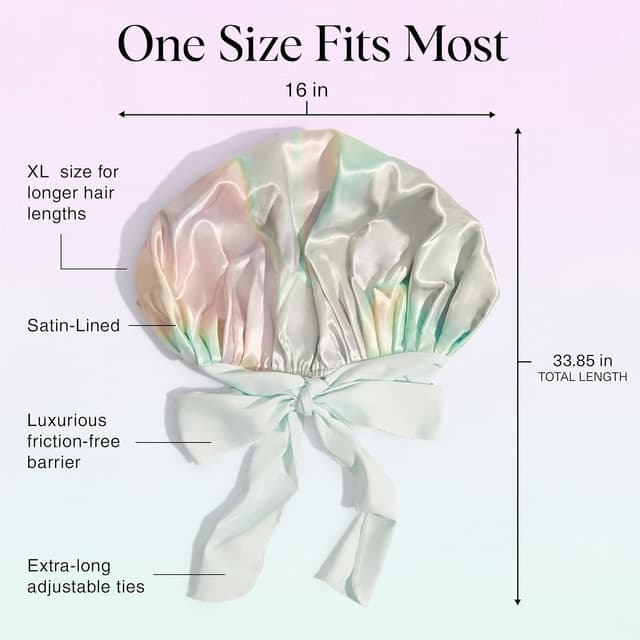 Detalle de Kitsch XL Satin Bonnet for Sleeping 💇♀