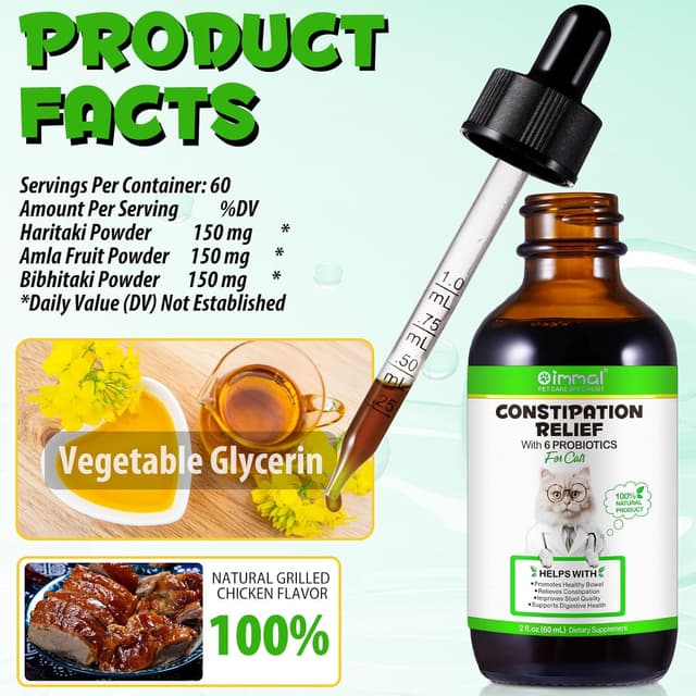 Detalle 2 de Onznoz Verstopfung Relief für Katzen mit Probiotika (60 ml) – sanfte Hilfe bei Verstopfung