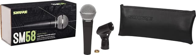 Detalle 2 de Shure SM58-LC Dynamic Vocal Microphone (Cardioid XLR) for Singing, Live Performance, Studio, Podcast & Broadcast, Black