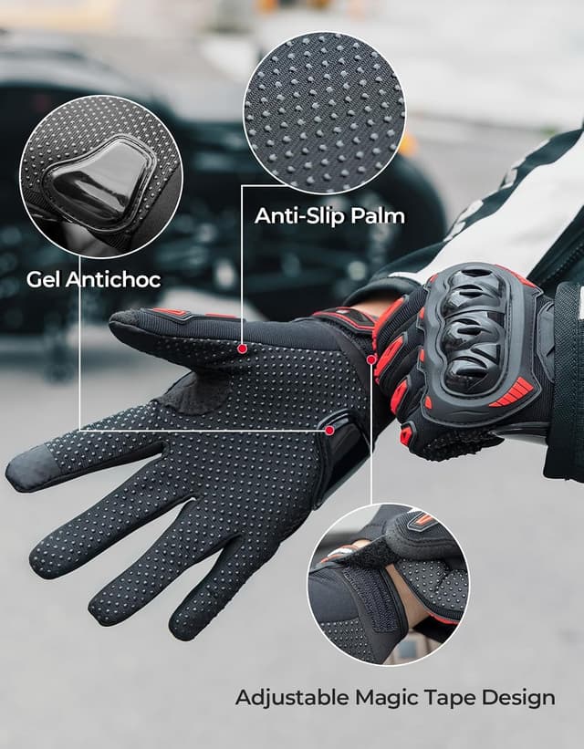 Thumbnail 3 de KEMIMOTO Gants Moto Été Homme, protection knuckle