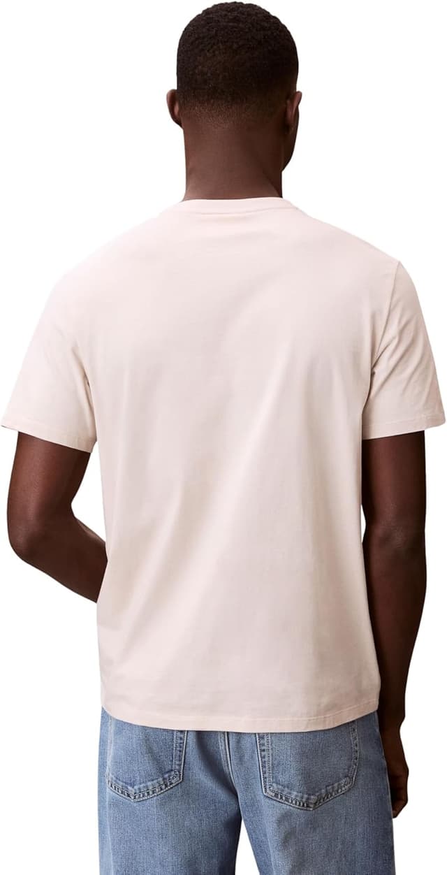 Detalle de T-shirt manches courtes homme Calvin Klein Badge en jersey de coton, coupe regular