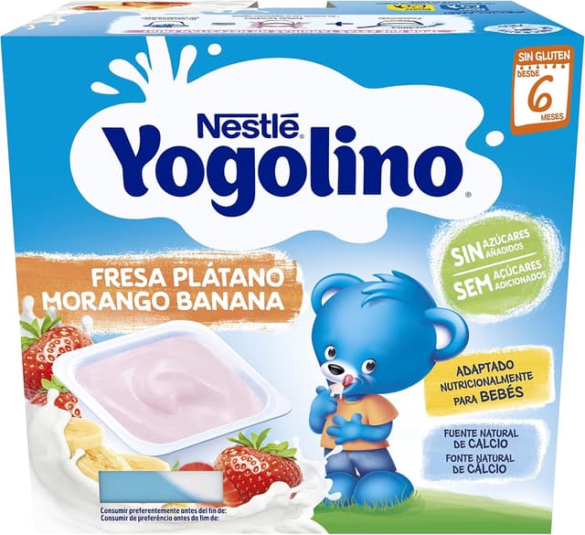 Thumbnail 1 de Nestlé Yogolino Fresa Plátano 🥄 Pack 6 (4x100g) a partir de 8 meses