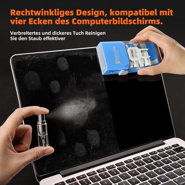 Detalle 2 de Ordilend Tastatur Reinigungsset – All-in-one Screen Cleaner Kit für iPhone Pro, Laptop, Tablet & Monitore