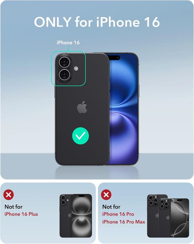 Detalle 2 de ESR for iPhone 16 Case (MagSafe, Military-Grade Protection, Clear) with Built-In Stash Stand