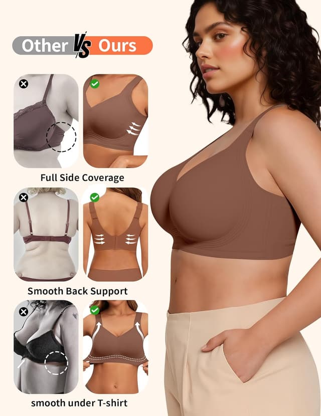 Detalle 2 de PoseFree Seamless Wireless Bra 5-Row Closure