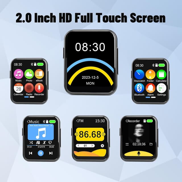 Detalle 1 de AiMoonsa 128GB MP3 con Bluetooth 5.3