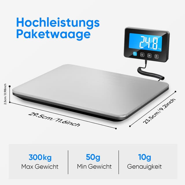 Detalle 2 de Digitale Paketwaage 200 kg, 10 g Genauigkeit