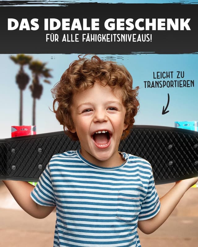 Detalle 1 de D Deleven Skateboard mit LED 56 cm