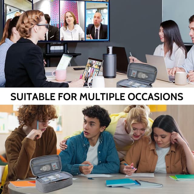 Detalle 2 de Gigmeta Federmäppchen mit 5 Fächern (große Kapazität) – großer Pencil Case für bis zu 80 Stifte, Grau